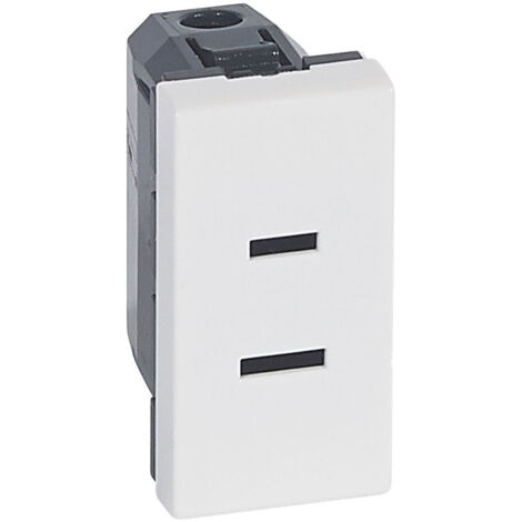 Prise de courant sans terre standard US Mosaic 1 module blanc LEGRAND 077503 (1/2)