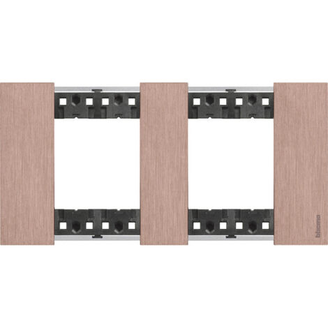 Living Now plaque cuivre 2X2 modules 71V BTICINO BTKA4802M2ZM