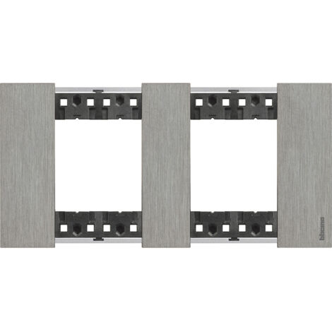 Plaque de finition Living Now Collection Les Noirs 2x2 modules - Acier Space (BTKA4802M2NG)