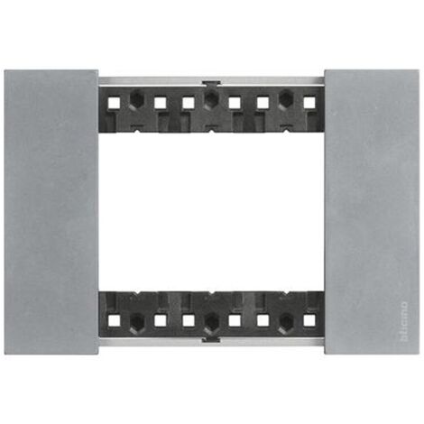Bticino living now 3 module plate in zamak moon ka4803nw