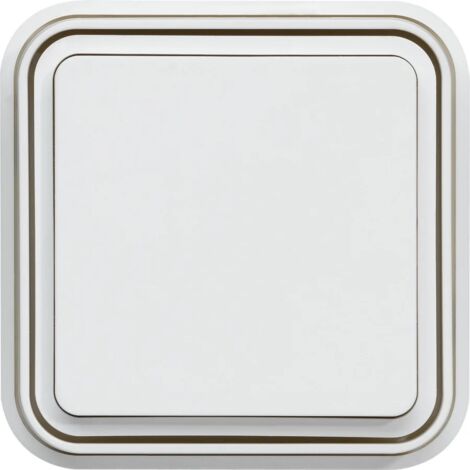 Cubyko interrupteur va-et-vient encastré à griffes blanc IP55 HAGER WNE001BG