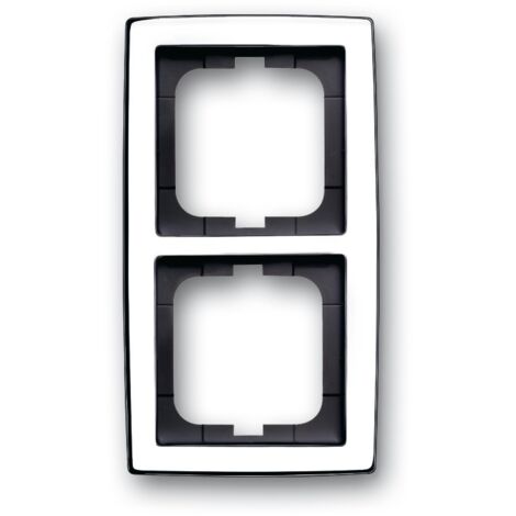 Cadre 2 Poussoirs Chrome Brillant 2CKA001754A4327 ABB 586117 (1/4)
