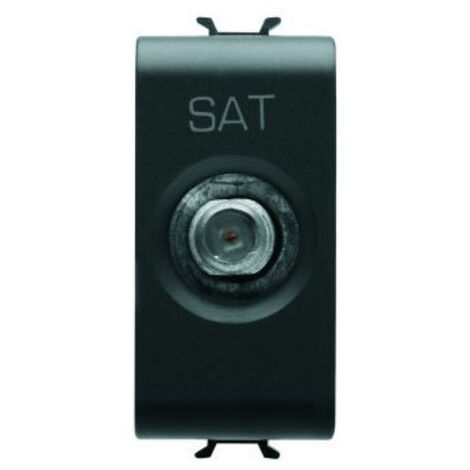 PRISE TV/SAT 1M DIR. CONNEC. F-FEM NOIRE GEWISS GW12371 (1/2)