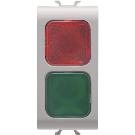 VOYANT DE SIGN. DOUBLE ROUGE/VERT BEIGE GEWISS GW13629