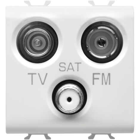 PRISE TV+FM+SAT 2M BLANC SAT. GEWISS GW15382 (1/2)