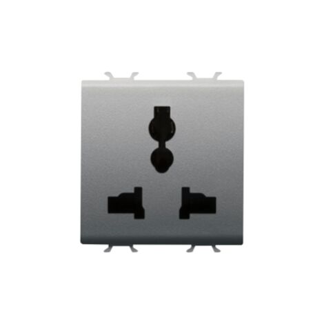 MULTISTANDARD SOCKET OUTLET TITANIUM GEWISS GW14310 (1/4)