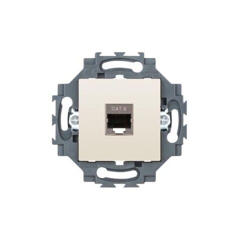 Prise RJ45 double CAT6 UTP blanc polaire encastré S-ONE ALTIRA