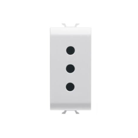 PRISE 1M 2P+T 10A P11 STD IT BLANC AB GEWISS GW10201AB (1/4)