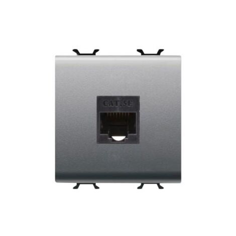 CONNECTEUR RJ45 2M CAT.5E UTP TITANE GEWISS GW14434
