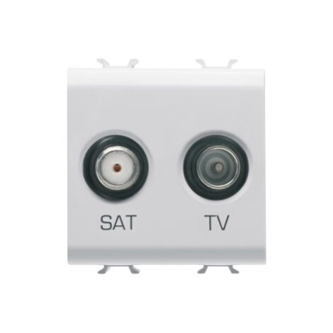 PRISE TV+SAT 2M BLANC AB GEWISS GW10383AB (1/4)