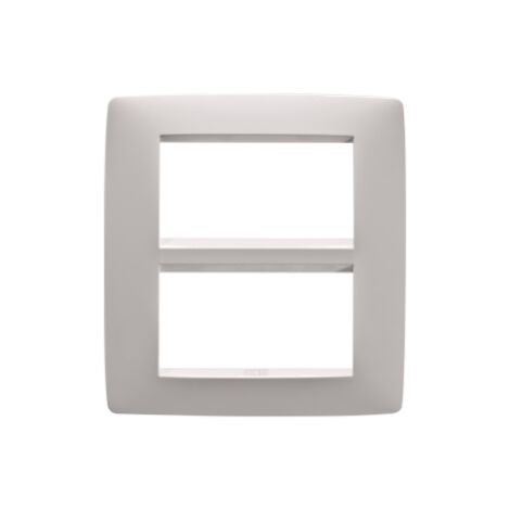 PLAQUE ONE 4+4P NATUREL BEIGE SATIN GEWISS GW16108VL (1/4)