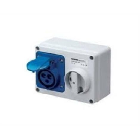SOC.PR.VE.H.A.F.2P+T 16A 230V 6H SBF GEWISS GW66004 (1/3)