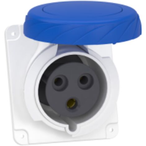 PratiKa socle de prise industrielle coudée 32 A 2P+T 200-250 V CA IP67 ...