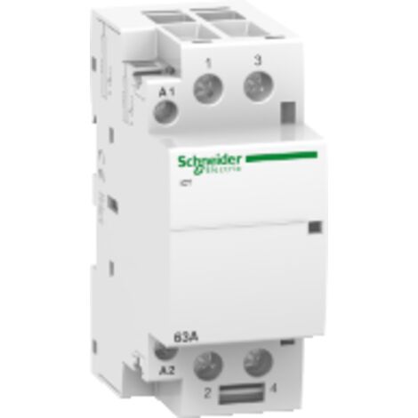 Schneider Electric – Contacteur pour tableau électrique 63A 2NO 240VCA – Compatible avec Acti9 – A9C20862