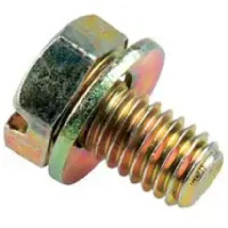 vis tête héxagonal - 6 x 10 mm - avec rondelle (1/2)