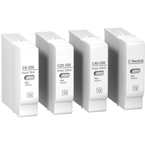Cartouche pour pararfoudre C neutral-350 1,5kV SCHNEIDER A9L16313 (1/2)