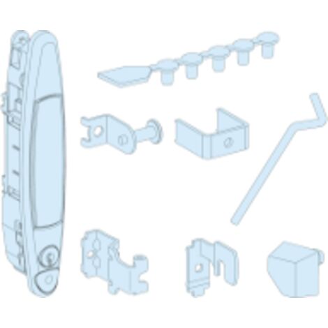 Schneider – Coffret électrique PrismaSeT G Active – Accessoires fermeture de porte – IP30 – Pour espaces confinés – 0,54 kg – Blanc (RAL 9001)