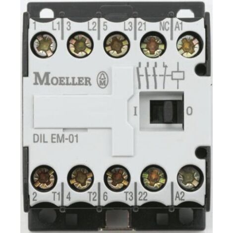 Contacteur à clé 51796 3p+1O 4kW/400V/AC3 – Courant nominal 22A – Pour environnements industriels – EATON DILEM-01