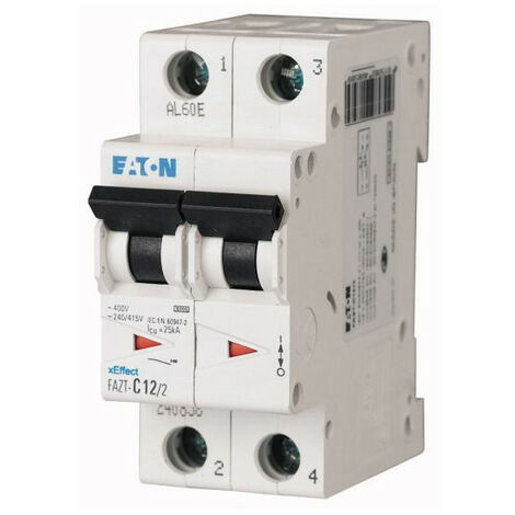 Disjoncteur FAZT cbe C 2P 1A 000240832 EATON FAZT C1/2