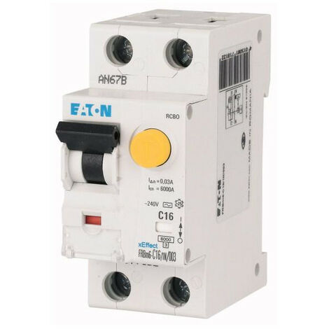 Disjoncteur différentiel 20A 30mA Courbe C 1p+N Type G/A 000177855 EATON FRBM6 C20/1N/003 G/A
