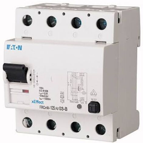 Interrupteur différentiel élec. FRCDM 4P Type S/BFQ 500mA 125A 000171191 EATON FRCMM 125/4/05 S/BFQ (1/2)