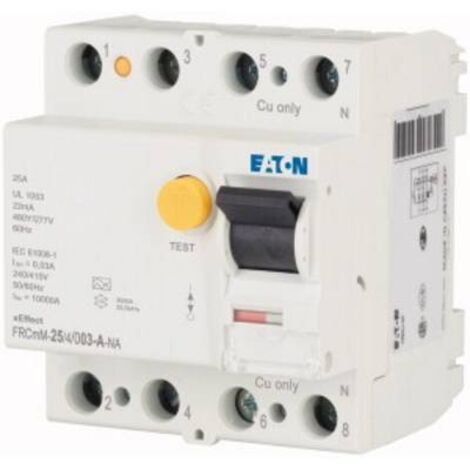 Interrupteur différentiel FRCmM 30mA 4P Type A NA 25A 000167125 EATON FRCMM 25/4/003 A NA (1/3)