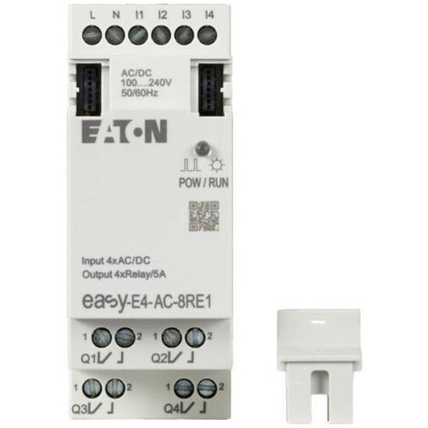 Extension E/S 100 240 V AC/DC 4 entrées TOR 4 sorties relais 000197221 EATON EASY E4 AC 8RE1 (1/4)