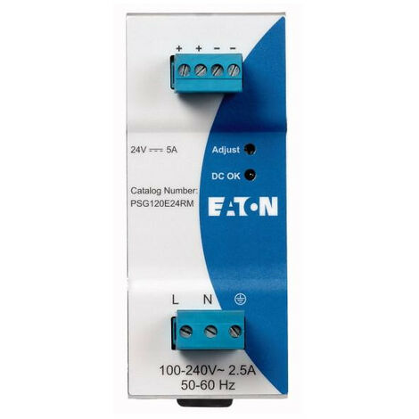 Alimentation monophasé 85 264VAC,24VDC/5A 000172892 EATON PSG120E24RM (1/2)