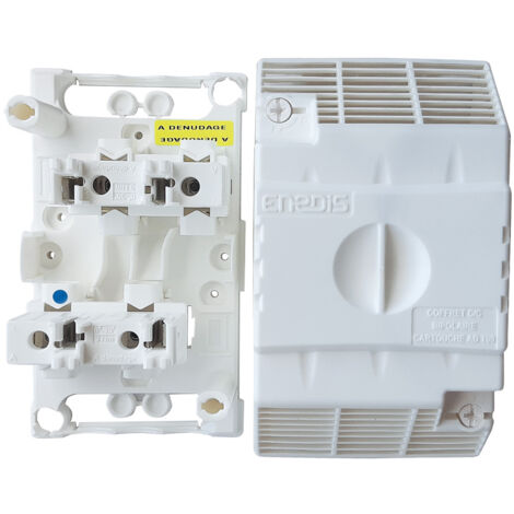 Michaud – Coffret électrique nu bipolaire IPXXB T00 – 2 rangées – Indice de protection IPXXB – 2 modules – Pour infrastructures de recharge - GB015