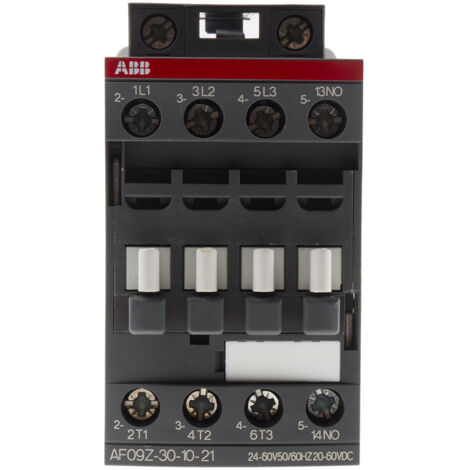 Contacteur ABB série AF09, 3 pôles , 3NO, 7 A, 60 V c.c., 4 kW ( Prix pour 1 ) (1/2)