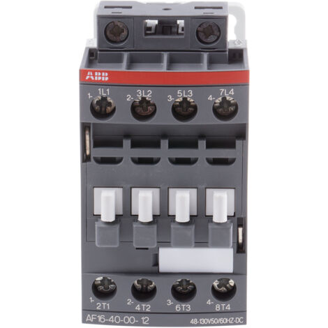 Contacteur ABB série AF16, 4 pôles , 4 N/O, 30 A, 110 V c.a./c.c., 7,5 kW ( Prix pour 1 ) (1/2)