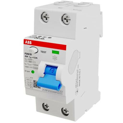 Interrupteur Différentiel Type B F202 B-25/0.3 2CSF202568R3250 ABB T234165 (1/3)
