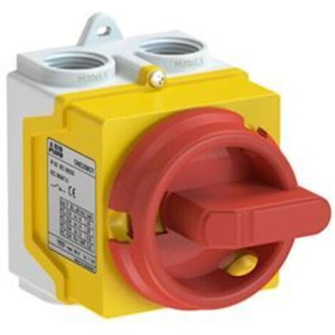 coffret de coupure de proximité - 20a - 2 pôles - rouge et jaune - abb 1sca135533r1001