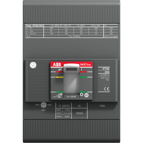 Disjoncteur XT3N 3P 200A 36Ka+Decl. Magneto Ther. 1SDA068058R1 ABB 068058 (1/3)