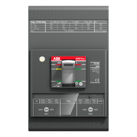 Disjoncteur XT4N 3P 250A36Ka+Decl. Magneto Ther. 1SDA068092R1 ABB 068092 (1/3)