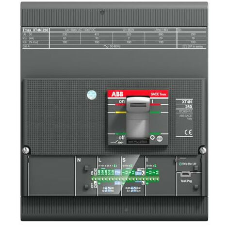 Disjoncteur tétrapolaire 4P/4D 250A (type boitier moulé) ABB (1/3)