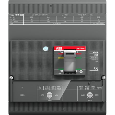 Disjoncteur XT4L 4P 250A 20Ka+Decl. Magneto Ther. 1SDA068397R1 ABB 068397 (1/3)