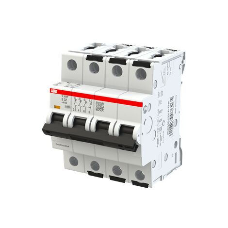 S300P-Disjoncteur 4P-32A-Courbe B-Pdc 20000A-400VAC 25KA-230VAC 40kA-4 modules 2CDS384001R0325 ABB A907626 (1/4)