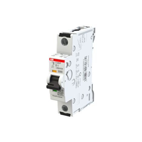 S300P-Disjoncteur 1P-1A-Courbe D-Pdc 25000A-230VAC 100kA-60VDC 25kA-1 module 2CDS381001R0011 ABB A908068 (1/4)