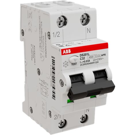 DISJ.DIFF. (1P/N-neutre à droite) DS201 L C32 APR30 NAD 2CSR245480R1324 ABB D263901 (1/3)