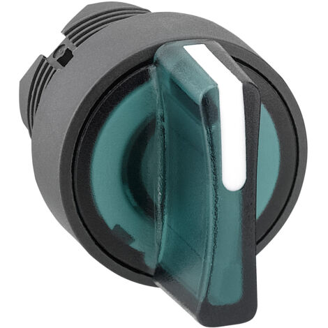 Harmony XB5 tête bouton à manette lumineux diam.22 3 positions rap C vert SCHNEIDER ZB5AK1533 (1/3)