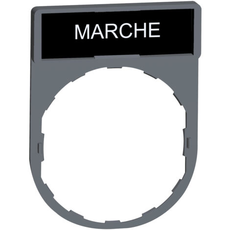 Harmony porte-étiquette plate 30x40 plastique gris avec étiq 8x27 MARCHE SCHNEIDER ZBY2103C0 (1/3)