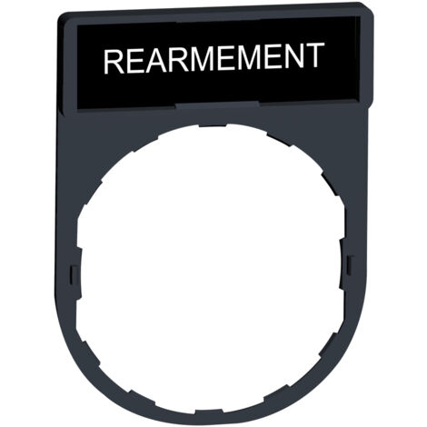 Harmony porte-étiquette 30x40 avec étiquette 'REARMEMENT' 8x27 blanc/noir SCHNEIDER ZBY0123 (1/4)