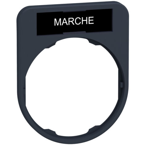 Harmony porte-étiquette plate 30x40 flush plast. noir étiq 8x27 MARCHE SCHNEIDER ZBYF2103 (1/2)