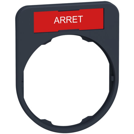 Harmony porte-étiquette plate 30x40 flush plastique noir ARRET SCHNEIDER ZBYF2104 (1/2)