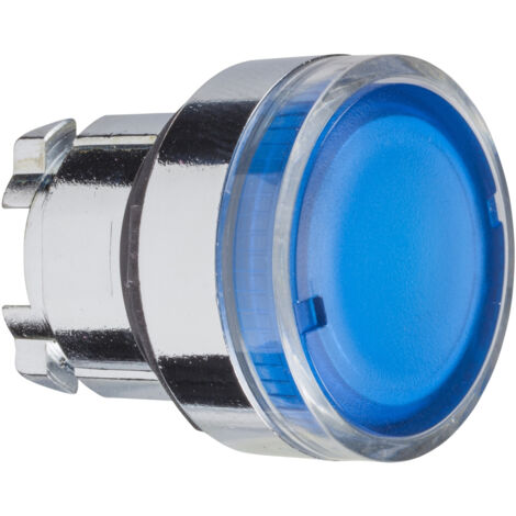 Harmony XB4 tête bouton poussoir lumineux BA9s diam. 22 bleu SCHNEIDER ZB4BW36 (1/5)