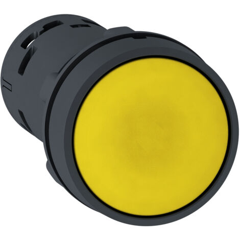 Harmony bouton-poussoir affleurant diam. 22 jaune 1F SCHNEIDER XB7NA81 (1/2)