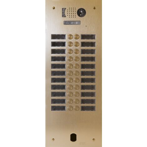Plaque video alu 2r 22 bp 2VOICE champagne URMET V83/222CH
