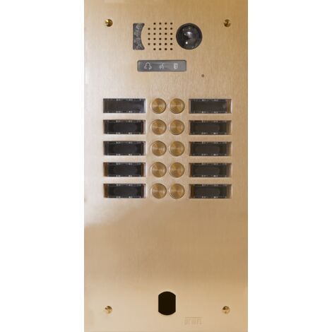 Plaque Video Alu 2R 10Bp 2Voice Champagn - Urmet Série V83 V83/210CH