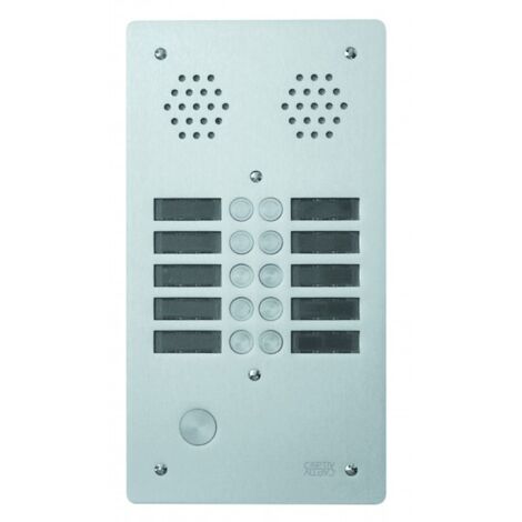 Plaque a.v alu 6mm 2r 10bp URMET 7772/10